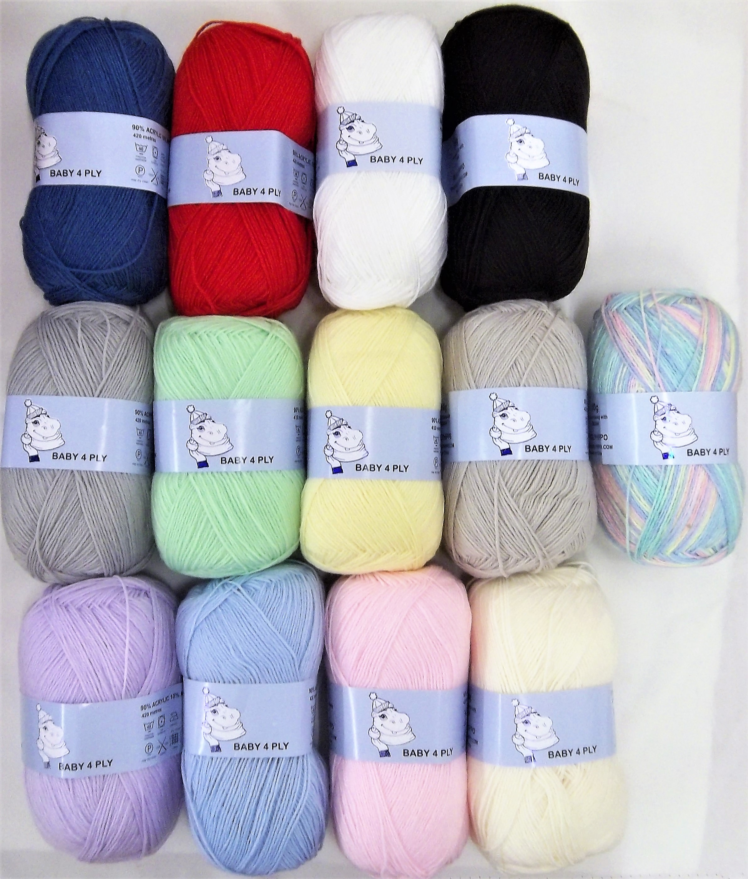 Woolyhippo Quality Soft BABY 4ply 90 Acrylic 10 nylon 100g