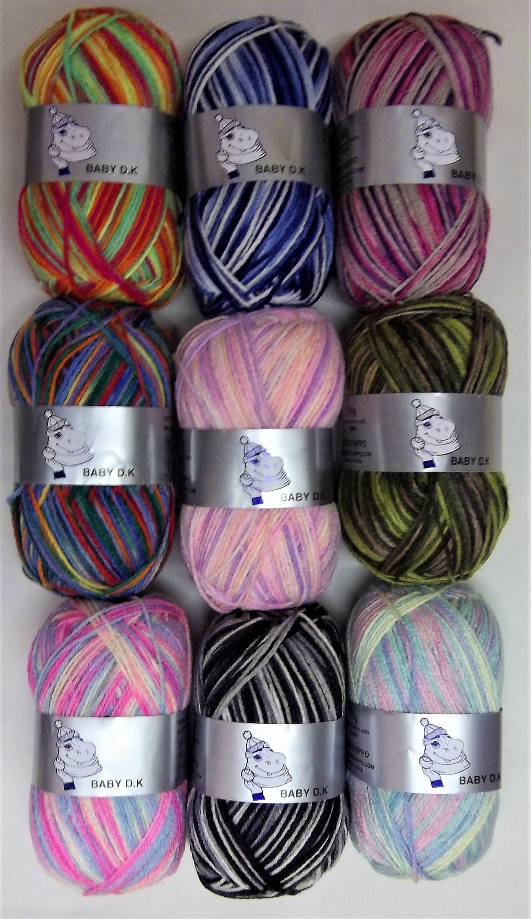 DK September Sale Woolyhippo DK Baby Yarn Acrylic 10 x 100g Knitting 3 x mini balls 